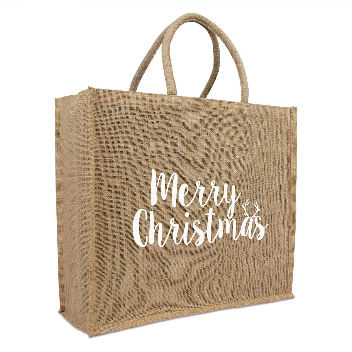 Jute kerstshopper - Merry Christmas