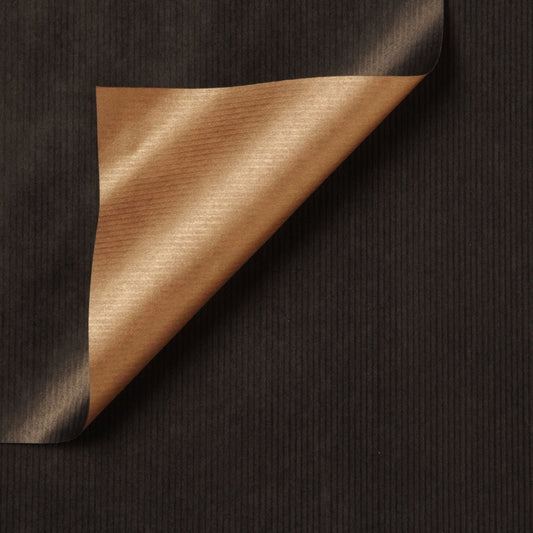 Geschenkpapier gestreift schwarz/gold