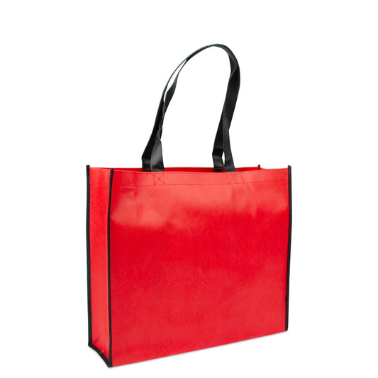 2-lagig Non-woven Shoppers - rot/schwarz